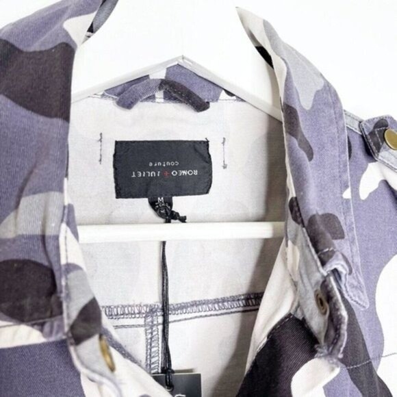 ROMEO + JULIET Gray Camo Utility Jacket - Picture 4 of 10